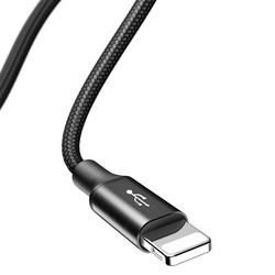 Baseus Rapid 2in1 USB cable Lightning / micro USB Cable with Nylon Braid 3A 1.2m black (CAML-SU01)