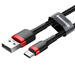 Baseus Cafule Cable Durable Nylon Braided Wire USB / USB-C QC3.0 3A 0,5M black-red (CATKLF-A91)