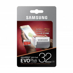 Samsung MicroSDHC EVO Plus micro SD Memory Card 32 GB with SD Adapter Class 10 MB-MC32GA/EU