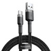 Baseus Cafule Cable wytrzymały nylonowy kabel przewód USB / USB-C QC3.0 2A 2M czarno-szary (CATKLF-CG1)