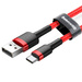 Baseus Cafule Cable Durable Nylon Braided Wire USB / USB-C QC3.0 2A 2M red (CATKLF-C09)