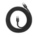 Baseus Cafule Cable Durable Nylon Braided Wire USB-C PD / USB-C PD PD2.0 60W 20V 3A QC3.0 1M black-grey (CATKLF-GG1)