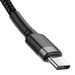 Baseus Cafule Cable wytrzymały nylonowy kabel przewód USB-C PD / USB-C PD PD2.0 60W 20V 3A QC3.0 2M czarno-szary (CATKLF-HG1)