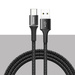 Baseus Halo Data Cable wytrzymały nylonowy kabel przewód USB / USB-C z diodą LED 3A 0,5M czerwony (CATGH-A09)