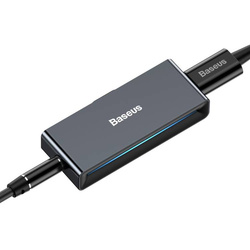 Baseus L57 adapter do słuchawek przejściówka z USB Typ C na USB Typ C + 3.5mm mini jack czarny (CATL57-01)