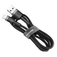 Baseus Cafule Cable Durable Nylon Braided Wire USB / Lightning QC3.0 1.5A 2M black-grey (CALKLF-CG1)