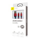 Baseus Rapid 2in1 USB cable Lightning / micro USB Cable with Nylon Braid 3A 1.2m red (CAML-SU09)