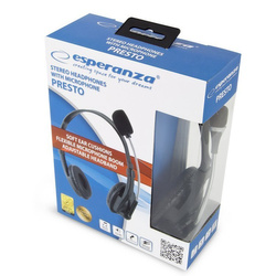 ESPERANZA STEREO HEADPHONES WITH MICROPHONE PRESTO