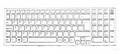 Replacement laptop keyboard SONY Vaio VPC-EH PCG-71811M PCG-71911M (WITH FRAME, WHITE)