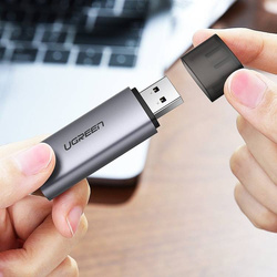 Ugreen 2-in-1 USB 3.2 Gen 1 (SuperSpeed USB 5 Gbps) Memory Card Reader for micro SD / SD gray (60723 CM216)