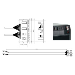 Panel I/O audio do obudowy ATX Akyga AK-CA-74 2x USB 2.0 65mm