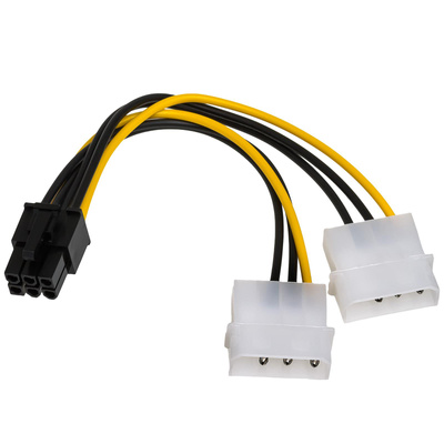 Adapter with cable Akyga AK-CA-13 2x Molex (m) / PCI-E 6 pin (m) 15cm