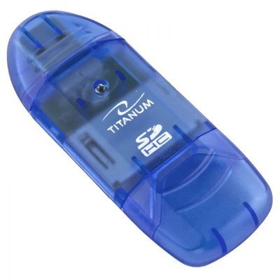 TITANUM TA101B SDHC USB 2.0 CARD READER BLUE