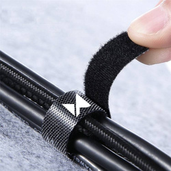 Wozinsky straps cable organizer 2 m Hook and Loop black (WVO2MBK)