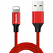 Baseus Yiven kabel przewód w materiałowym oplocie USB / Lightning 1,8M czerwony (CALYW-A09)