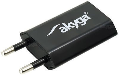 Wall charger Akyga AK-CH-03BK 5W USB-A 5V / 1A black