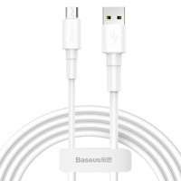 Baseus wytrzymały przewód kabel USB / micro USB 2.4A 1m biały (CAMSW-02)