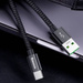 Baseus wytrzymały nylonowy kabel przewód USB / USB Typ C QC3.0 5A 1m czarny (CATKC-A01)