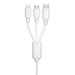 WK Design kabel 3w1 USB - micro USB / Lightning / USB Typ C 2A 115cm biały (WDC-103th white)