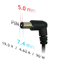 Zasilacz do notebooka Akyga AK-ND-07 19.5V / 4.62A 90W 7.4 x 5.0 mm + pin DELL 1.2m