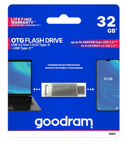 Pendrive Goodram ODA3 32 GB USB 3.2 Gen 1 USB / USB C OTG