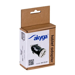 Ładowarka samochodowa 12/24V Akyga AK-CH-01 5W USB-A 5V / 1A czarna