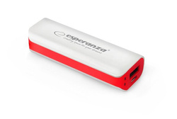 ESPERANZA Power Bank 2200mAh JOULE biało/czerwony EMP103WR