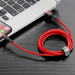 Baseus Cafule Cable Durable Nylon Braided Wire USB / Lightning QC3.0 2.4A 1M red (CALKLF-B09)