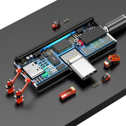 Baseus L57 headphones adapter from USB Type C to USB Type C + 3.5mm mini jack black (CATL57-01)