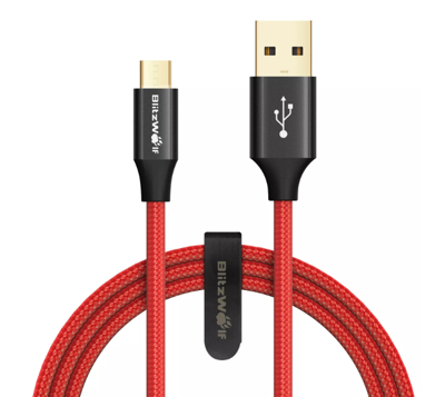 BLITZWOLF Cable Micro USB 2.4A BW-MC7 - RED 0.9m