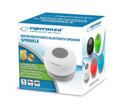 ESPERANZA BLUETOOTH SPEAKER WATER RESISTANCE SPRINKLE WHITE