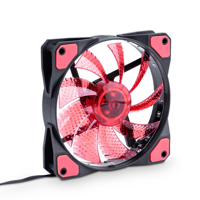 System fan Akyga AW-12C-BR 120mm 15 LED red Molex / 3-pin