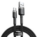 Baseus Cafule Cable wytrzymały nylonowy kabel przewód USB / USB-C QC3.0 2A 3M czarno-szary (CATKLF-UG1)