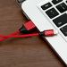 Baseus Yiven kabel przewód w materiałowym oplocie USB / Lightning 1,8M czerwony (CALYW-A09)