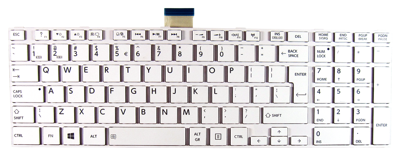 Replacement laptop keyboard TOSHIBA Satellite C850 C855 C870 L850 L855 L870 (WHITE, BIG ENTER)