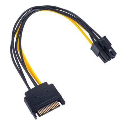 Adapter with cable Akyga AK-CA-30 SATA (m) / PCI-E 6 pin (m) 15cm