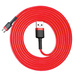 Baseus Cafule Cable Durable Nylon Braided Wire USB / micro USB QC3.0 1.5A 2M red (CAMKLF-C09)