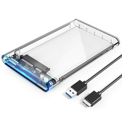 Obudowa dysku kieszeń 2,5” USB 3.0 przezroczysta