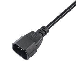 Power Cable Akyga AK-PC-03A Extension CCA IEC C13 / C14 1.8 m