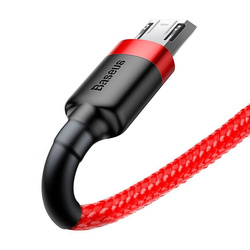 Baseus Cafule Cable Durable Nylon Braided Wire USB / micro USB QC3.0 2.4A 1M red (CAMKLF-B09)