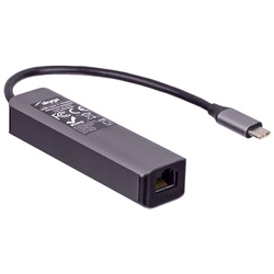 Hub USB type C do 3x USB 3.0 Akyga AK-AD-66 z kartą sieciową 10/100/1000 15cm