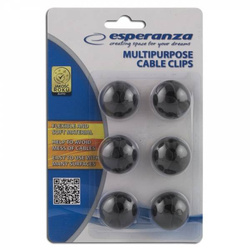 ESPERANZA MULTIPURPOSE CABLE CLIPS EBA101K BLACK