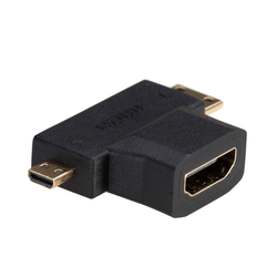 Adapter Akyga AK-AD-23 HDMI (f) / mini HDMI (m) / micro HDMI (m)