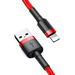 Baseus Cafule Cable wytrzymały nylonowy kabel przewód USB / Lightning QC3.0 1.5A 2M czerwony (CALKLF-C09)