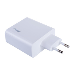 Wall charger Akyga AK-CH-15 65W USB-A + USB-C Quick Charge 3.0 5-20V / 1.5-3.25A white