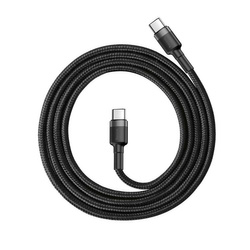 Baseus Cafule Cable Durable Nylon Braided Wire USB-C PD / USB-C PD PD2.0 60W 20V 3A QC3.0 1M black-grey (CATKLF-GG1)