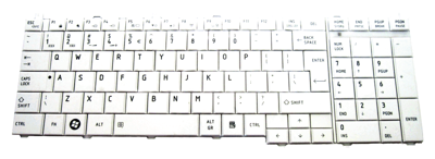 Replacement laptop keyboard TOSHIBA Satellite C650 C660 L650 L670 L770 (WHITE, BIG ENTER)