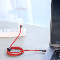 Baseus Cafule Cable wytrzymały nylonowy kabel przewód USB-C PD / USB-C PD PD2.0 60W 20V 3A QC3.0 2M czarno-szary (CATKLF-HG1)