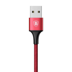 Baseus Rapid kabel przewód USB 2w1 Lightning / micro USB w nylonowym oplocie 3A 1.2m czerwony (CAML-SU09)