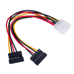 Adapter with cable Akyga AK-CA-16 Molex (m) / 2x SATA (f) 2x 15cm